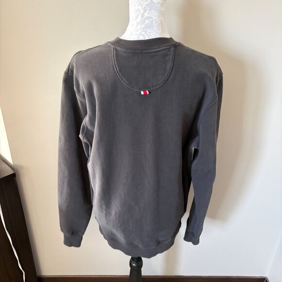 Tracksmith Mens Gray Black Crewneck Sweatshirt Size Large Cotton Blend - Picture 3 of 5